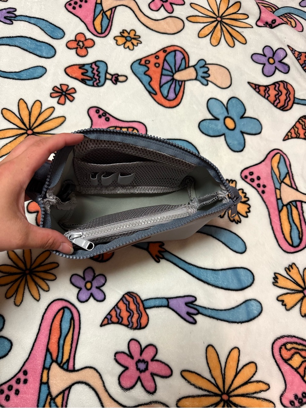 Dagne Dover Gray Neoprene Zip Pouch - Picture 2 of 3